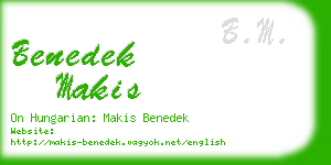 benedek makis business card